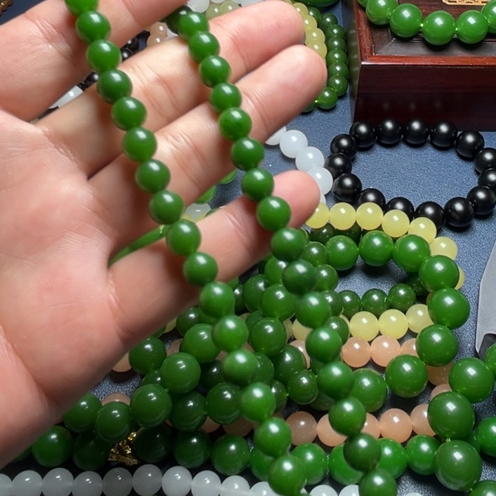 菠菜绿项链8mmmmmmmmmmmm