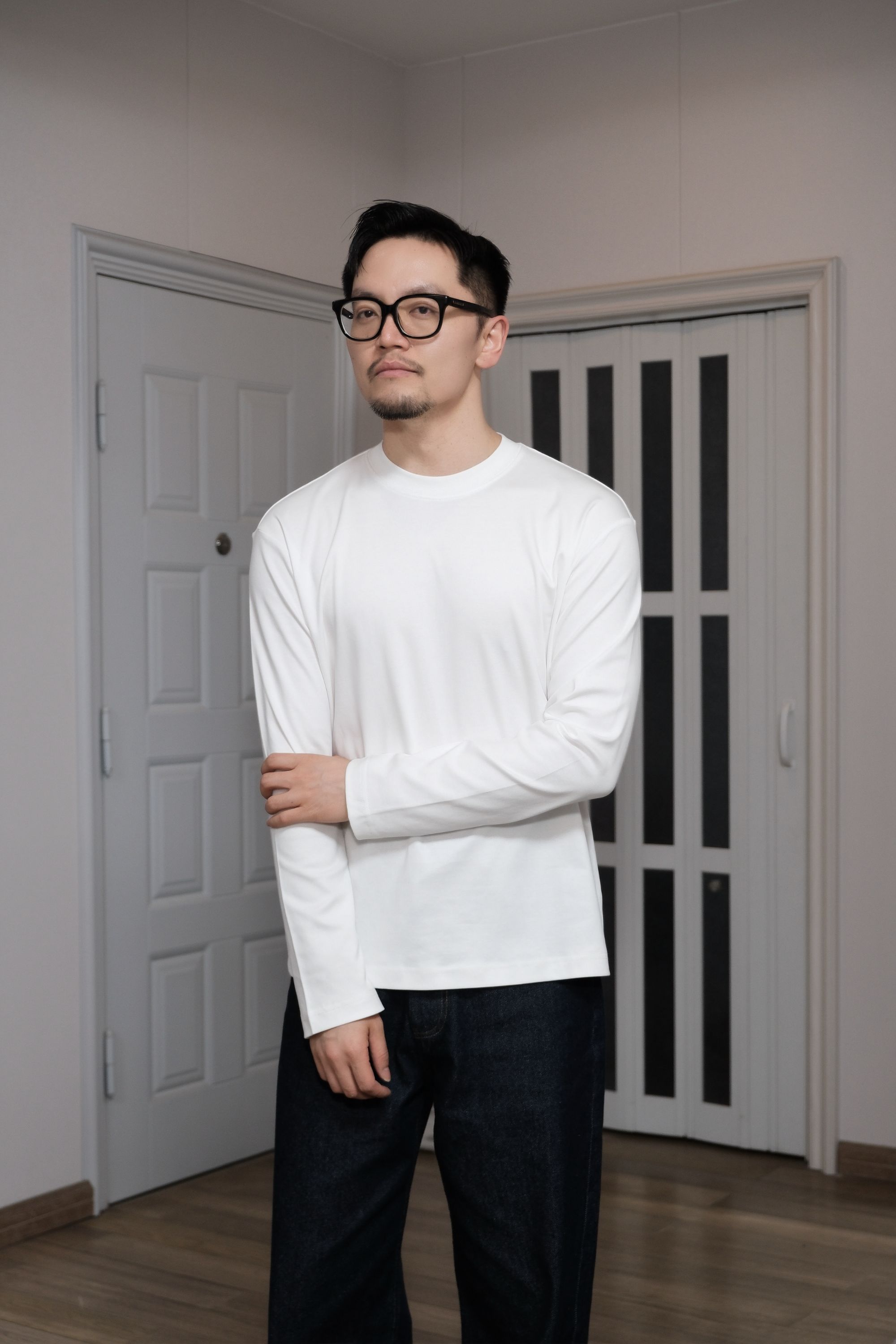 WK25秋冬【液氨柔丝棉】合体版内里磨毛舒适暖和男士T恤