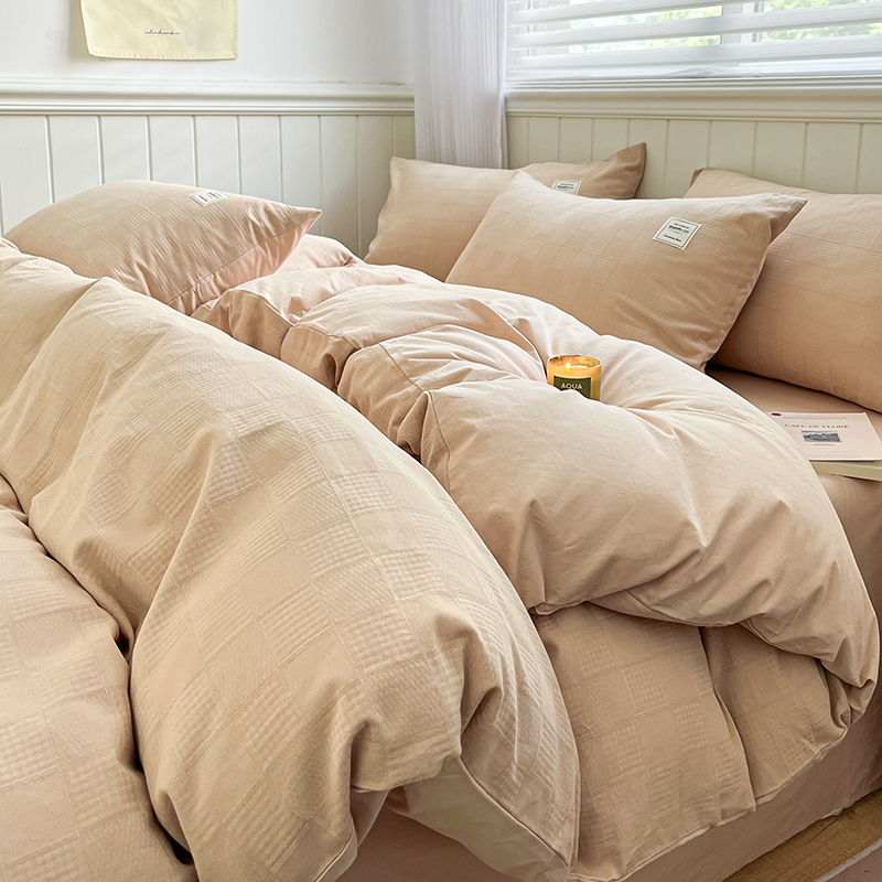 糖朵- 2025新款全棉华夫格四件套 