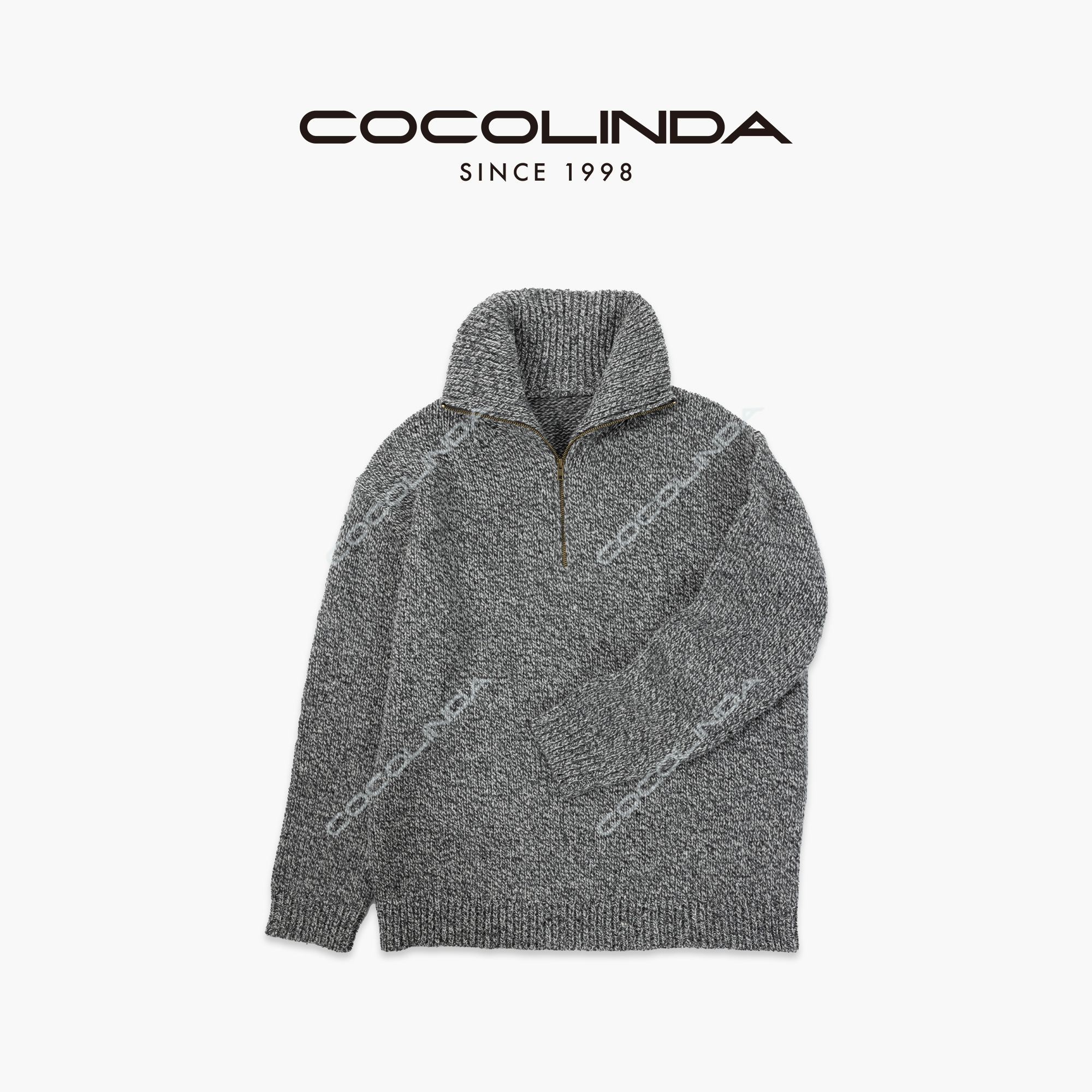 COCOLINDA|"彩砂满天星”【羊毛3针】特殊拼纱男女羊毛衫(745g）S5537