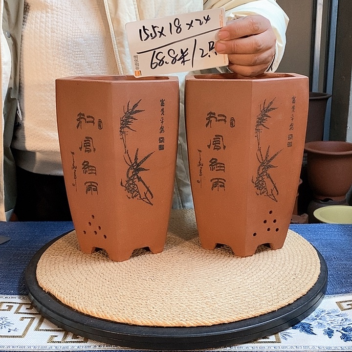 紫砂花盆紫砂花盆