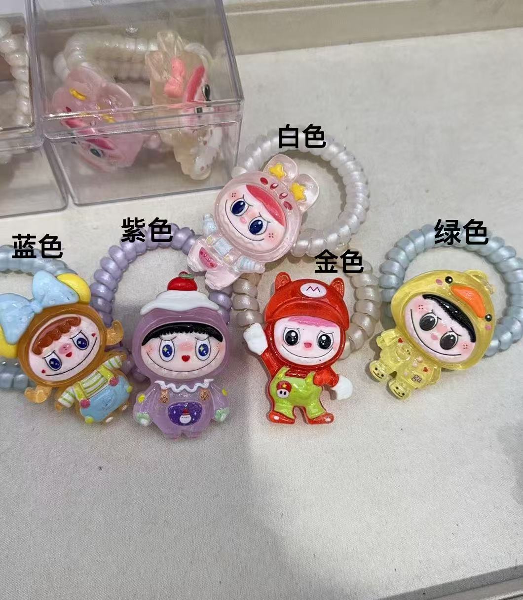 电话线卡通布布发圈