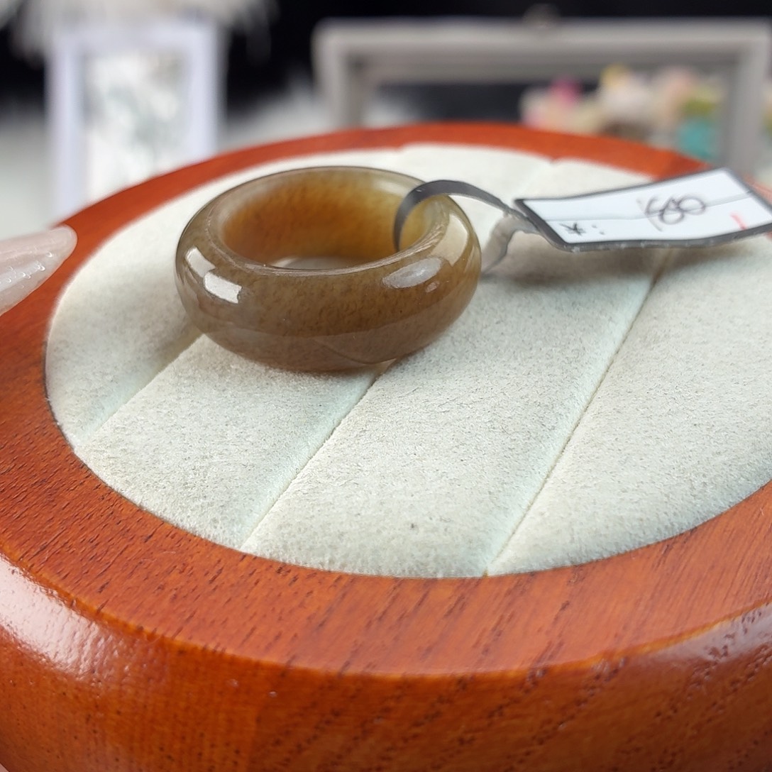 L***X和田玉未镶嵌戒指r9金桔糖甜甜圈18.2戒贴