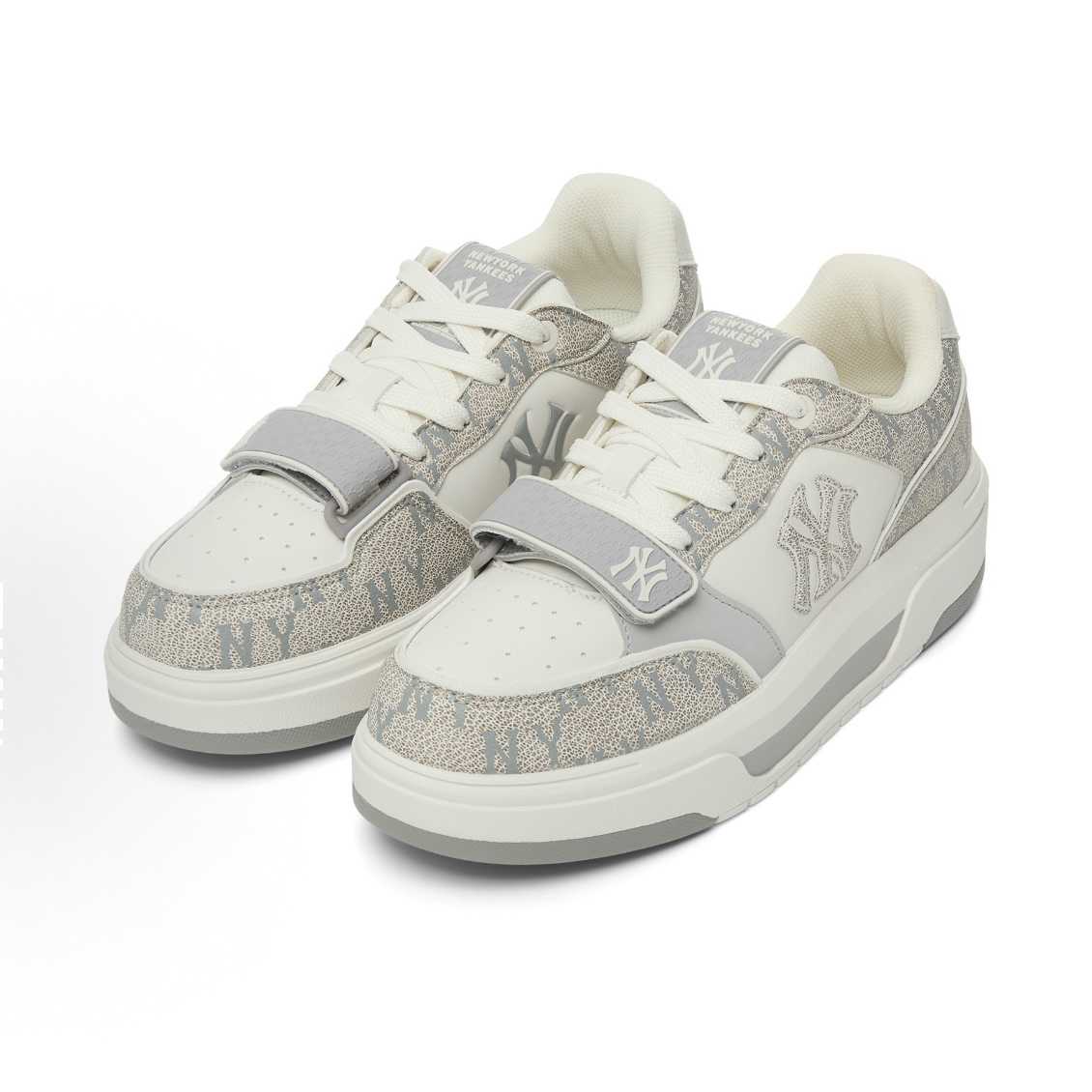 MLB 纽约洋基队 时尚简约 满印老花蛇年限定板鞋 配盒 3ASXP025N