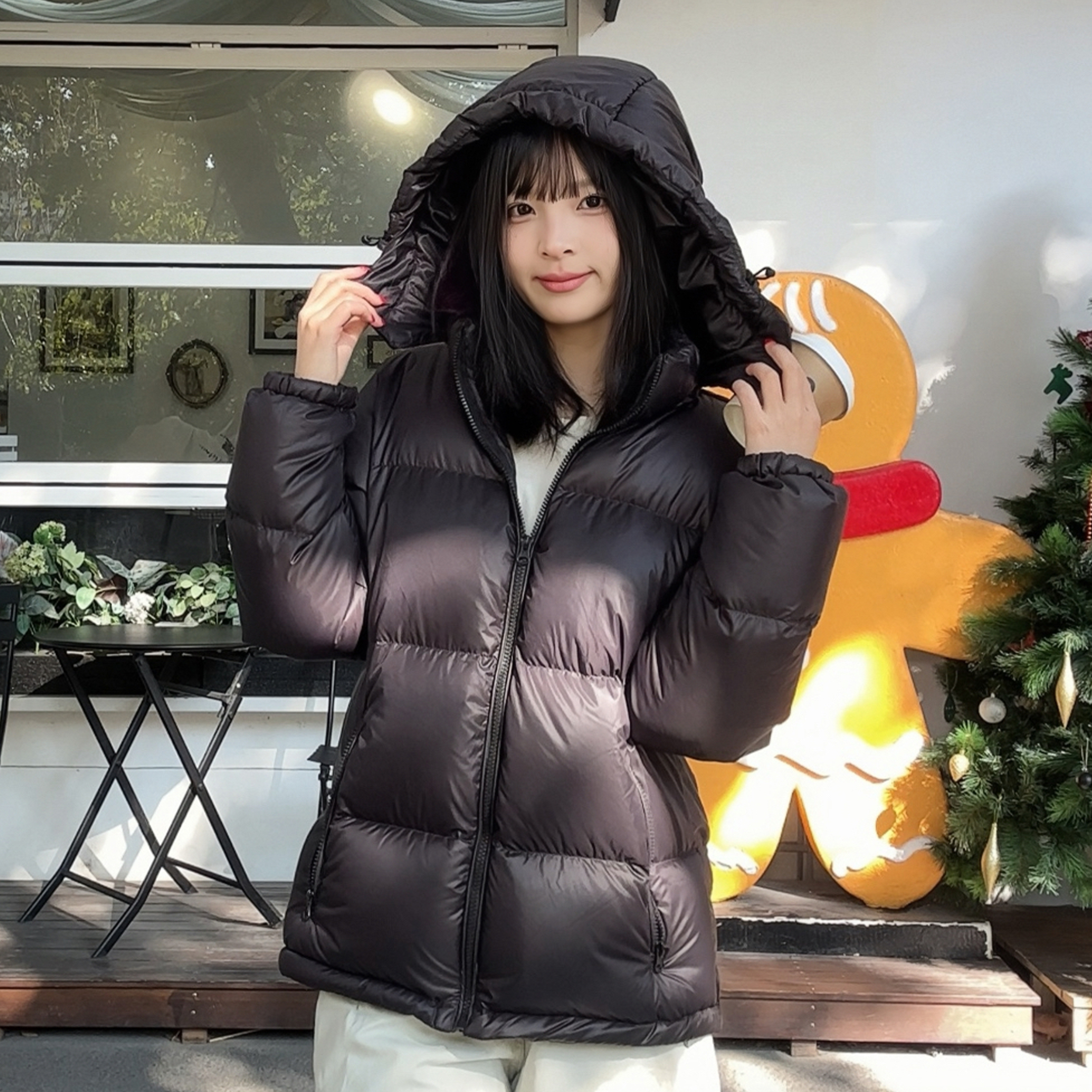 BEETLE TOWN美式复古连帽羽绒服宽松外套冬季加厚休闲时尚