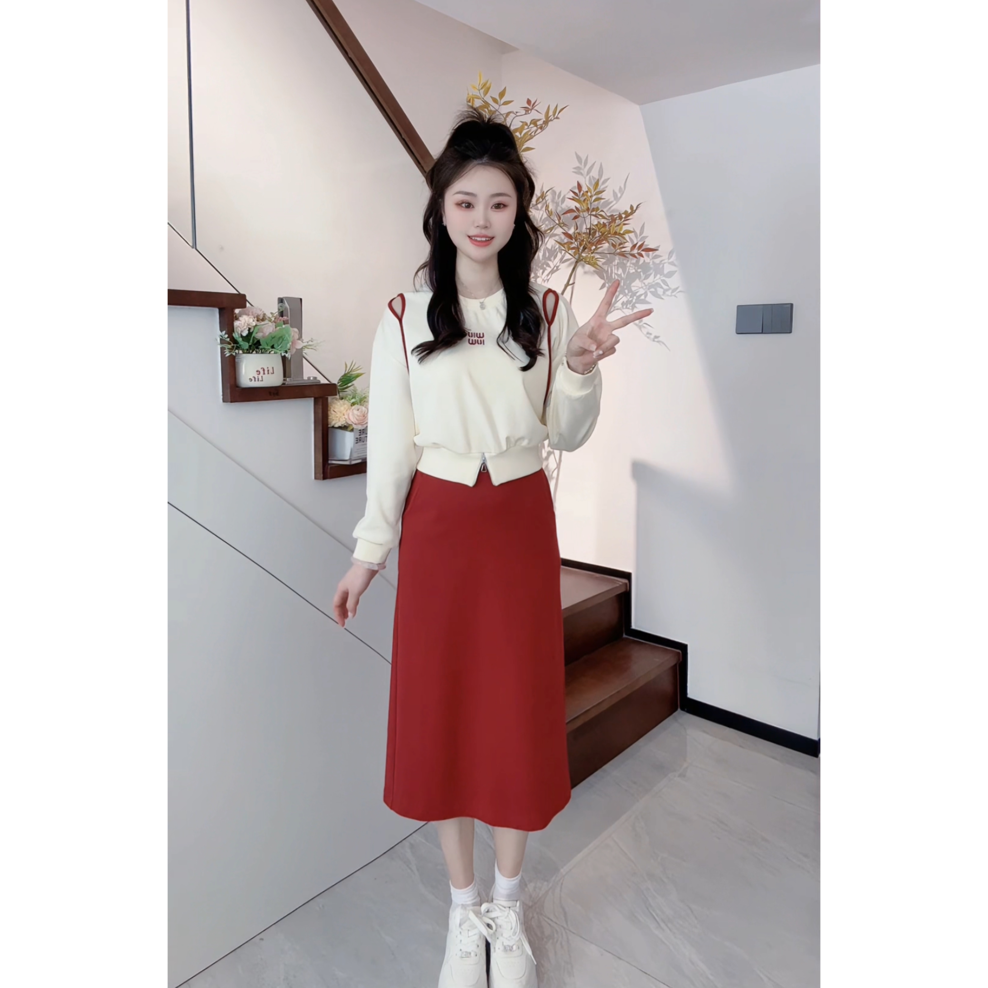 【蜜衣橱】2025秋季新款【小个子】学院风百搭设计感减龄上下套裙