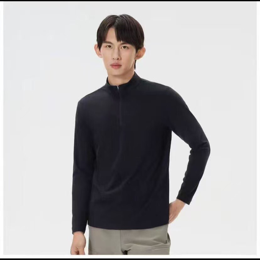 秋冬双面拉绒新款休闲087长袖衫速干百搭卫衣修身上衣