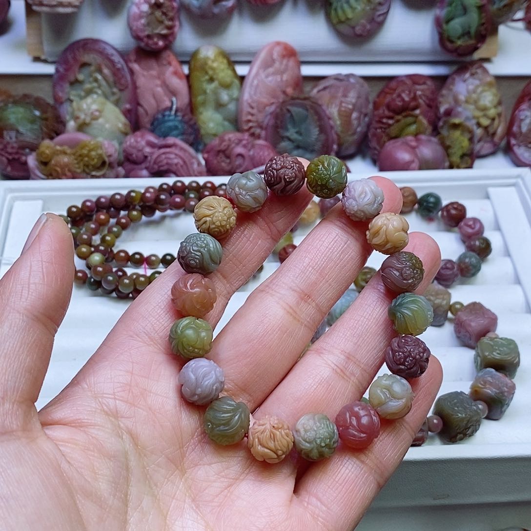 玛瑙/玉髓盐源玛瑙手链未镶嵌