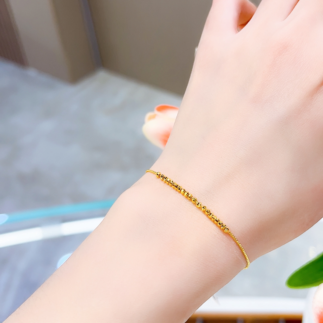 精品5G足金满天星系列一字蹦迪极简风手链00729