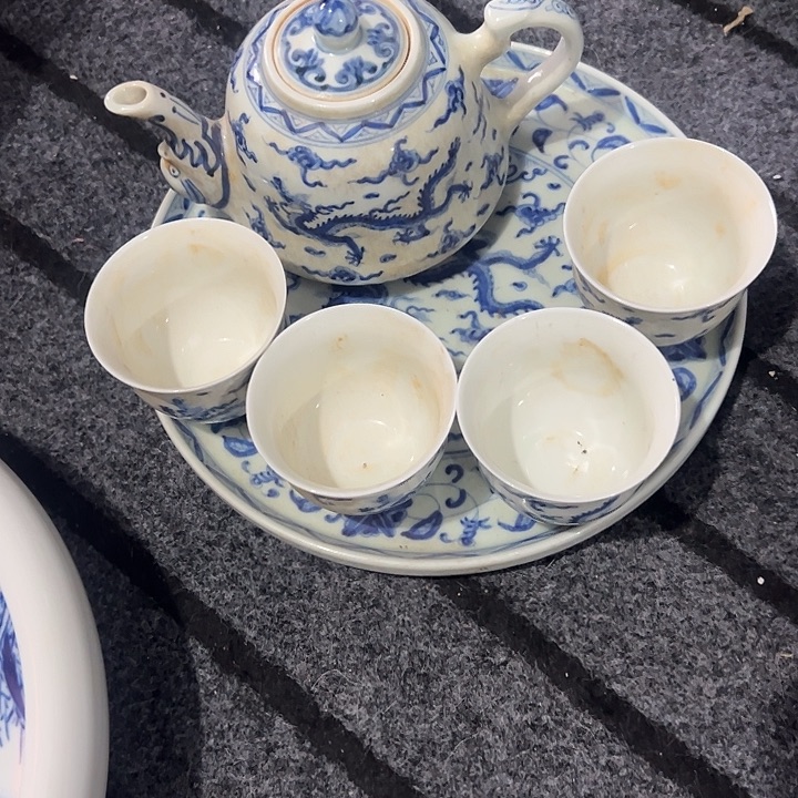 信***讯陶其他青花龙纹套壶