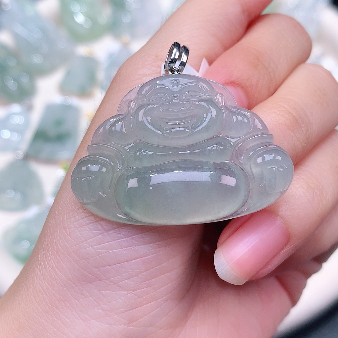 颈饰18K金镶嵌翡翠j***y26.4-38.8-6.2