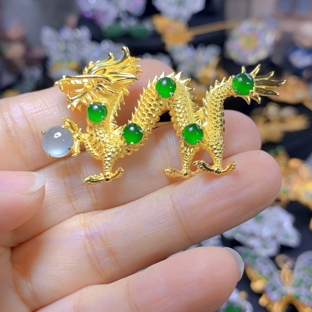 翡翠耳钉银S925镶嵌天然翡翠