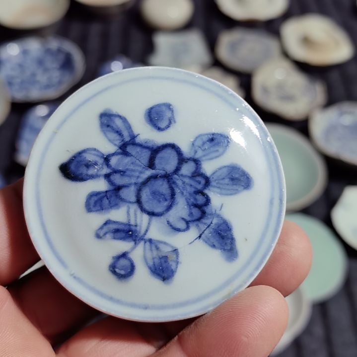 瓷片青花影青杯垫标夲