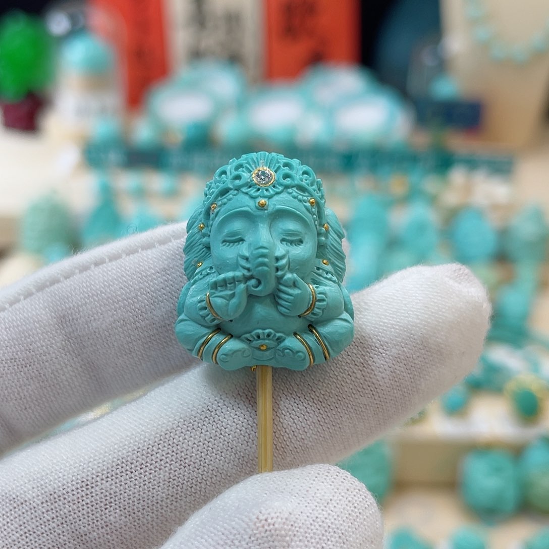 绿松石珠宝奇石未镶嵌