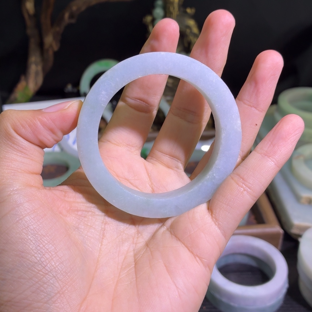 定制翡翠未镶嵌翡翠A货毛胚手镯定制