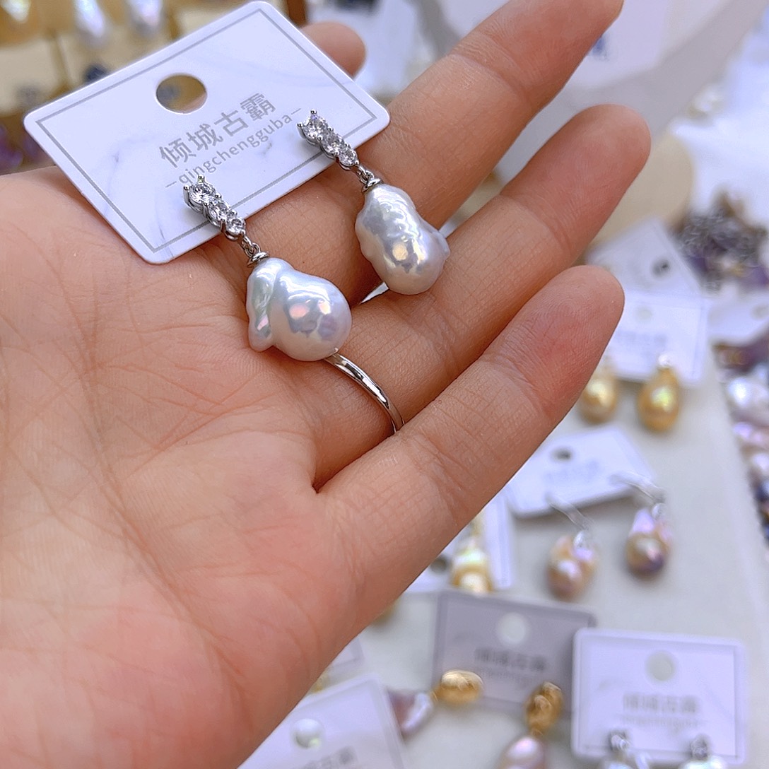 差****银S925镶嵌淡水珍珠194