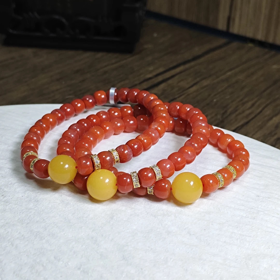 【书记甄选】原创南红单圈手链 多样性发一件 约7mm 060DY