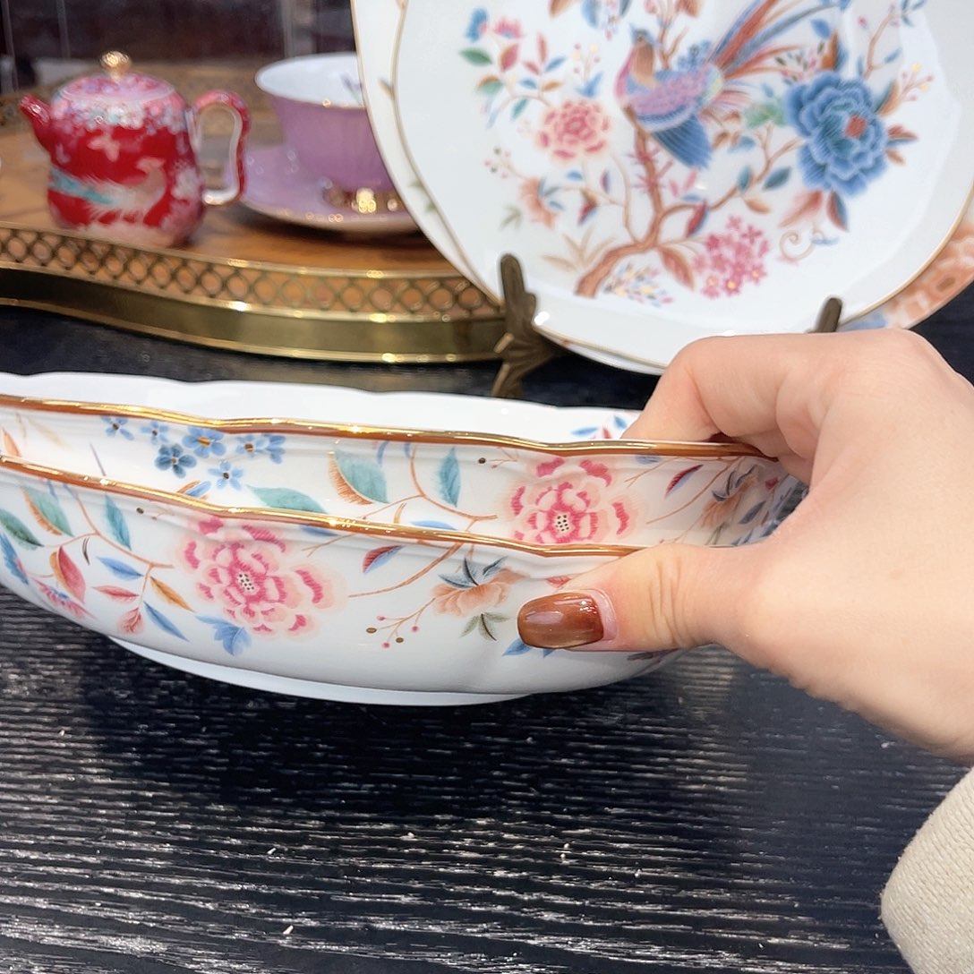 骨瓷22厘米汤盘////：