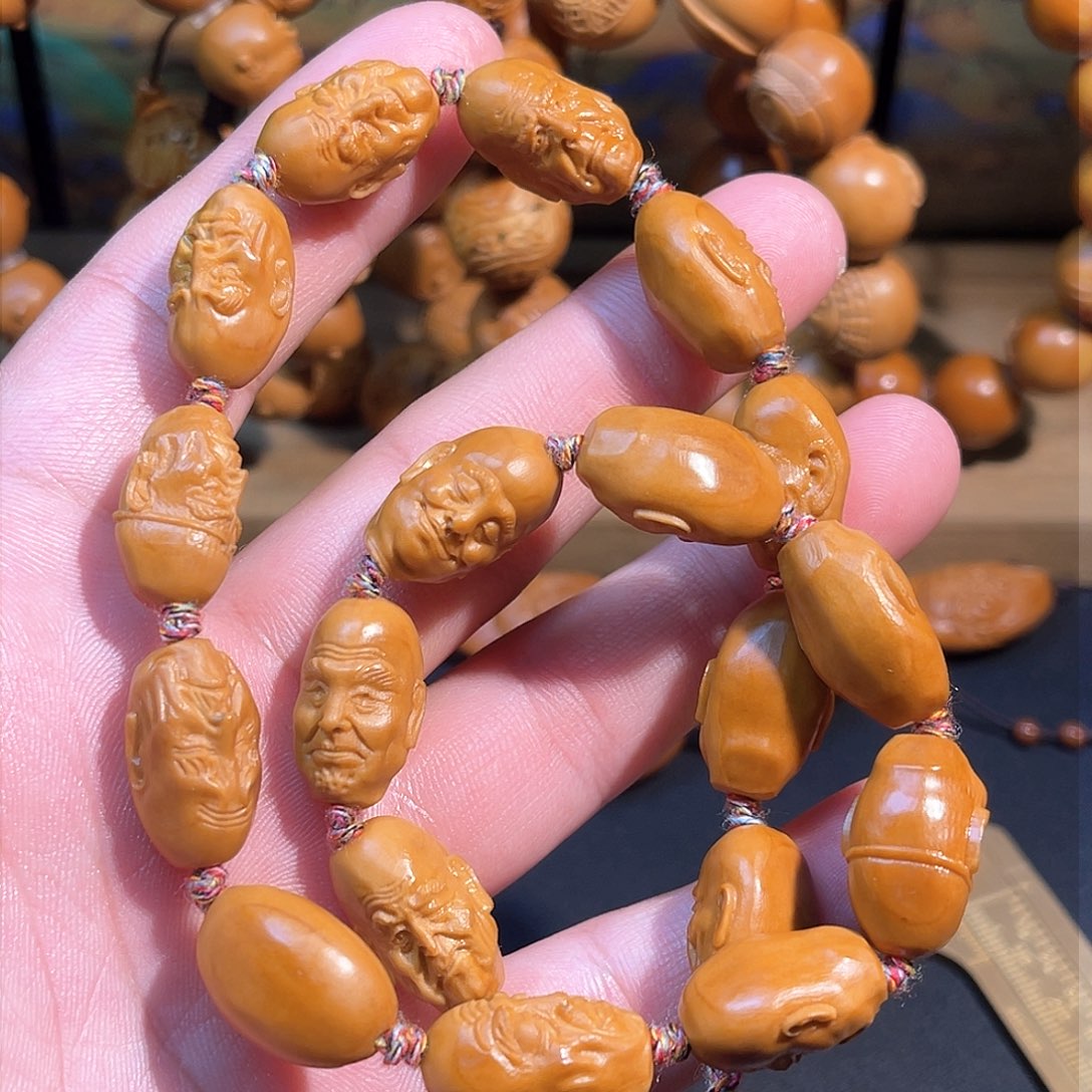橄榄核手串/手链奶油核十八罗汉手持