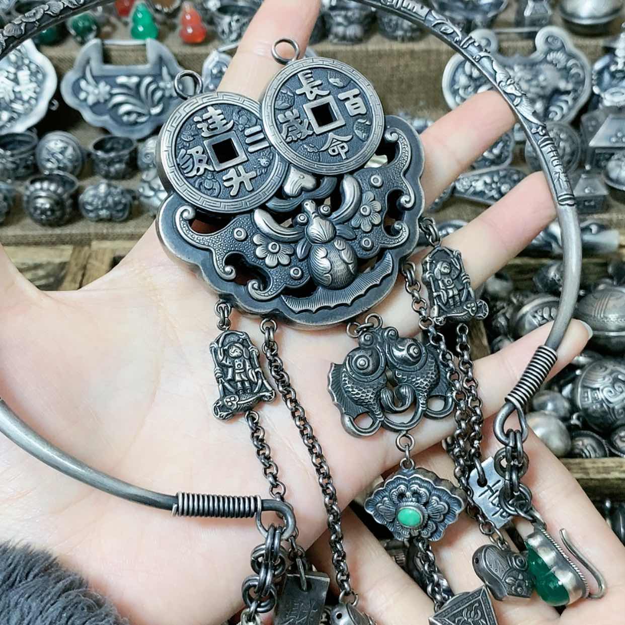 【闪购商品】手串/手链橄榄核复古足银990