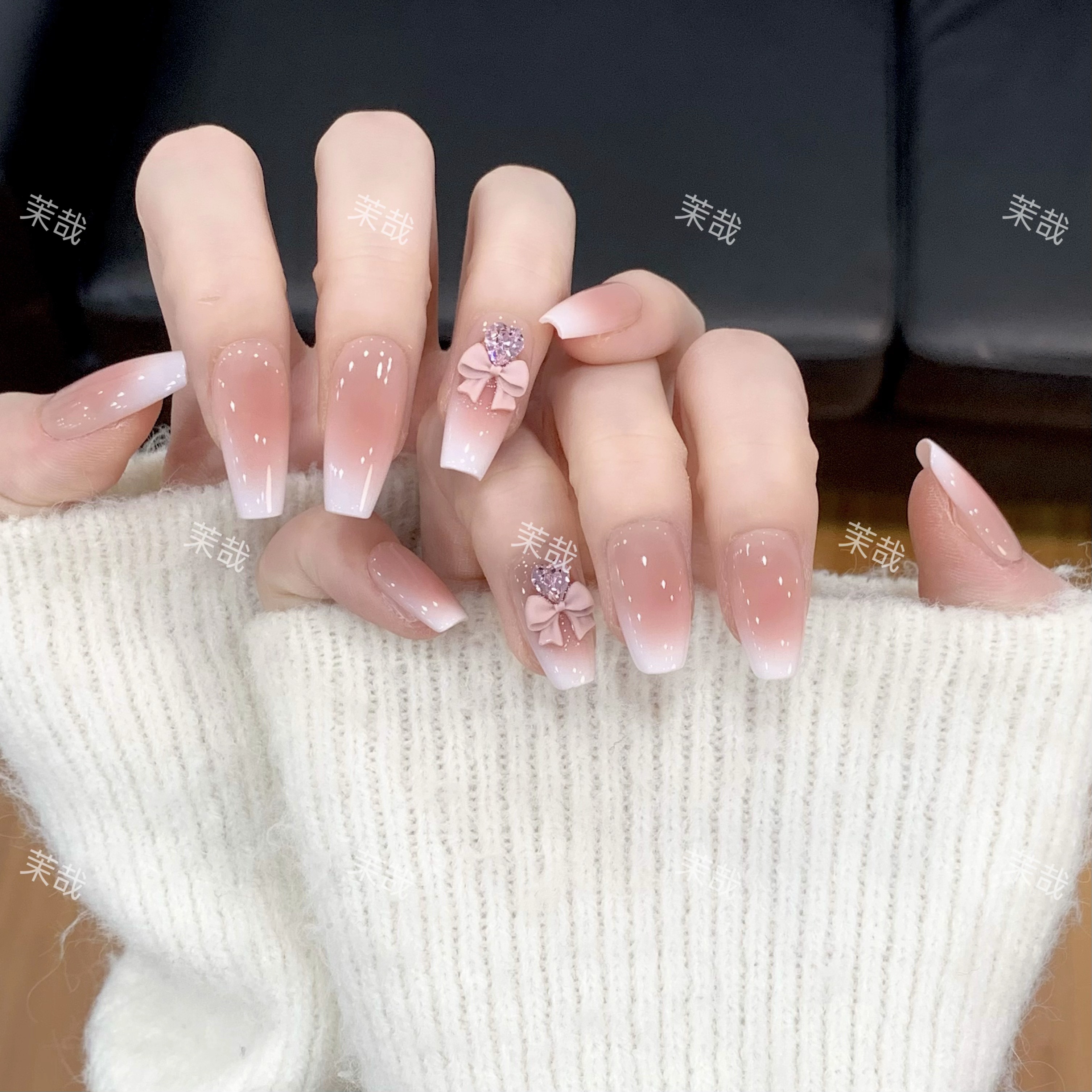 现货【小甜桃】纯手工定制美甲拆卸穿戴甲A3752