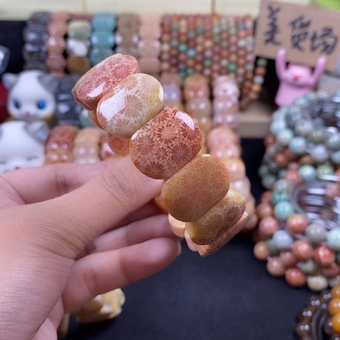 未镶嵌手牌硅化珊瑚（珊瑚玉）16