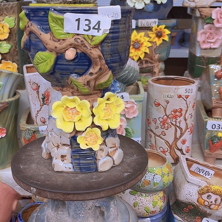 紫砂花盆粗陶材质与多肉花盆