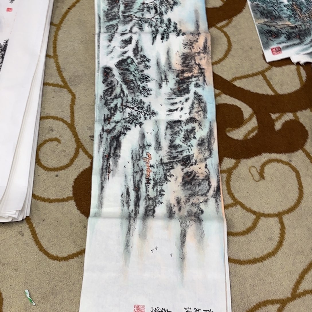 国画杨志杰四尺对开艺