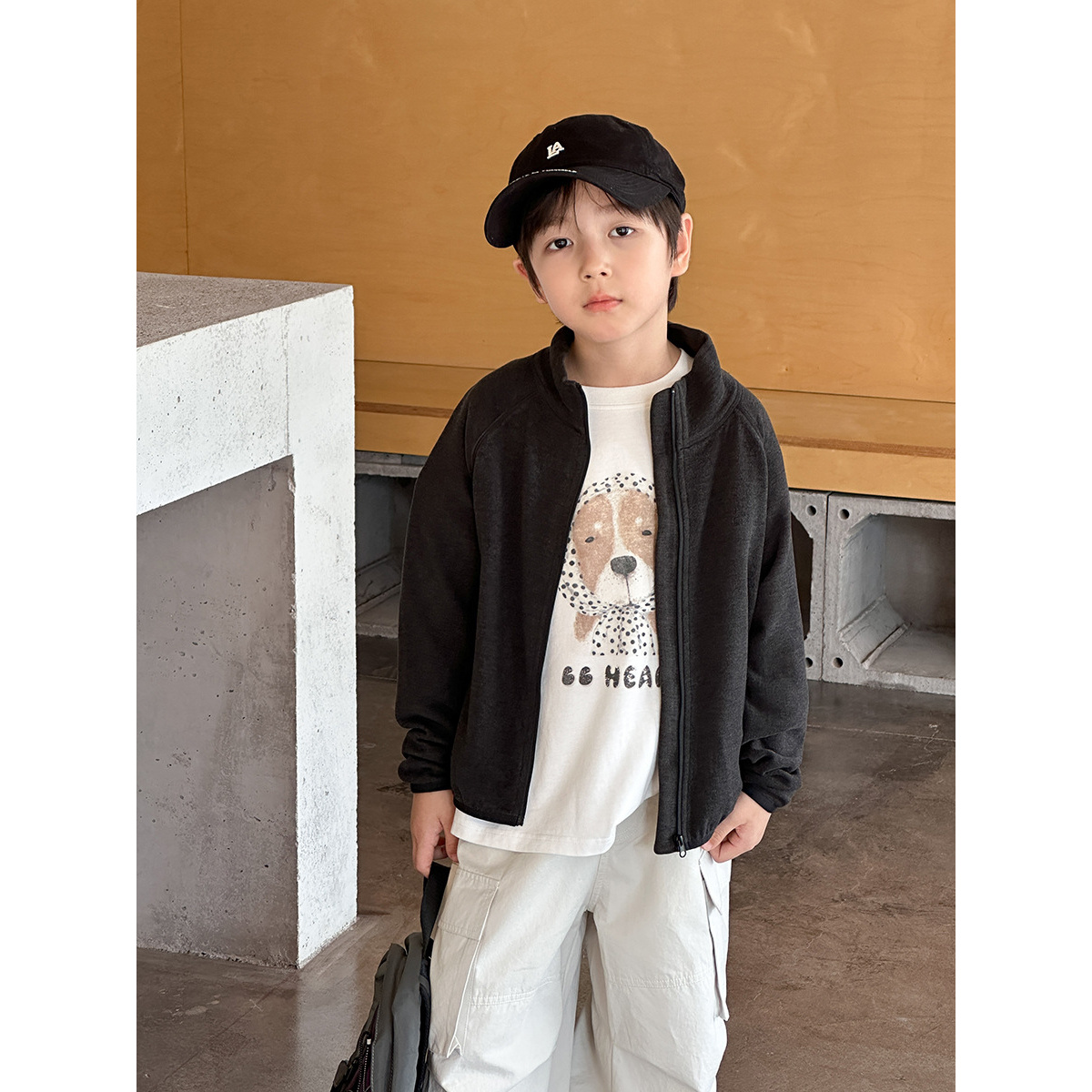 in 爱:mg25秋季儿童羊毛双面绒外套男女童校服神器保暖内胆潮056