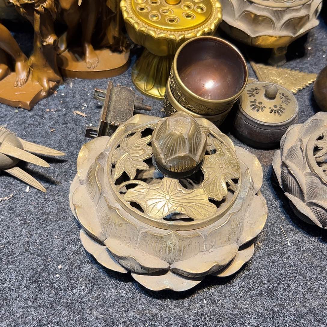 遇***.黄铜摆件，文房摆件工艺品