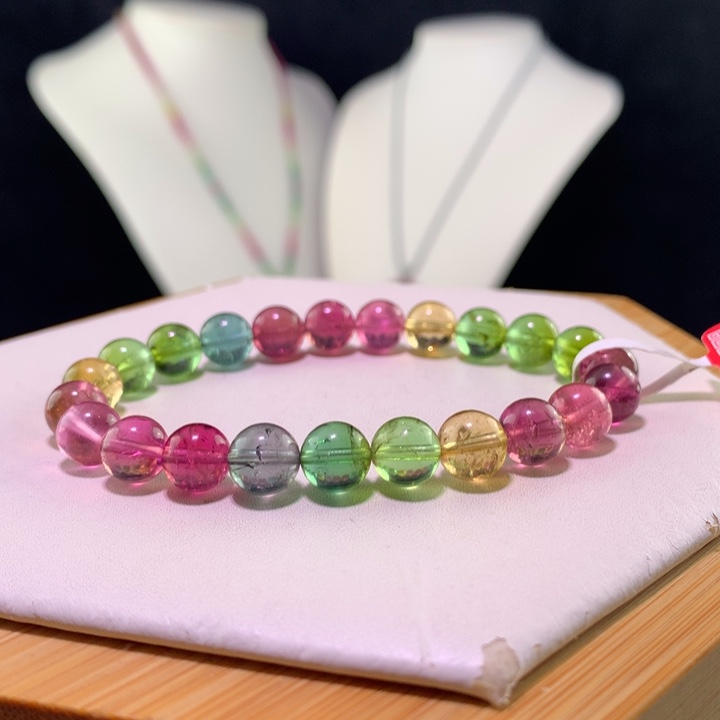 双色碧玺手链未镶嵌