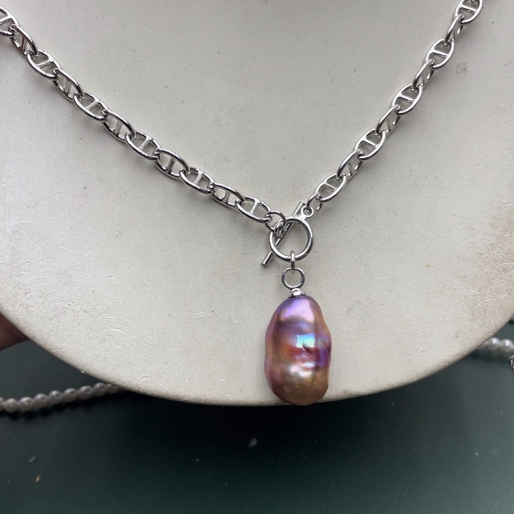 淡水珍珠项链合金