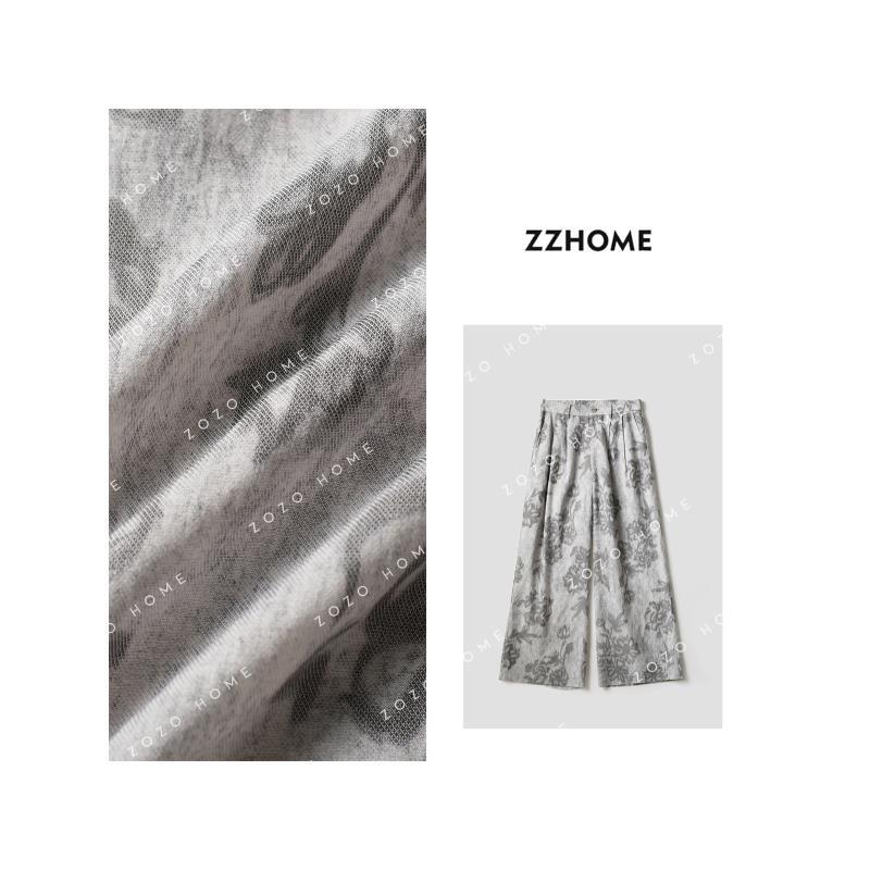 ZOZOHOME｜2026胶囊衣橱系列亚·麻女装阔腿炒色花朵拖地裤q170537p