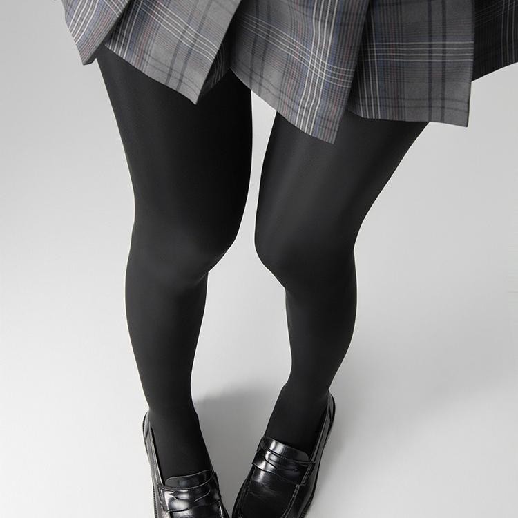 抵达一楼黑色打底裤女JK连裤袜加绒厚黑光腿神器秋冬保暖压力瘦腿
