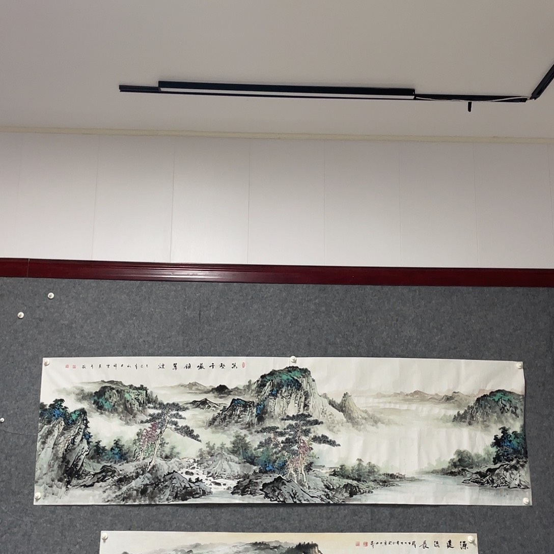 温***云国画八尺对开画芯 捡漏