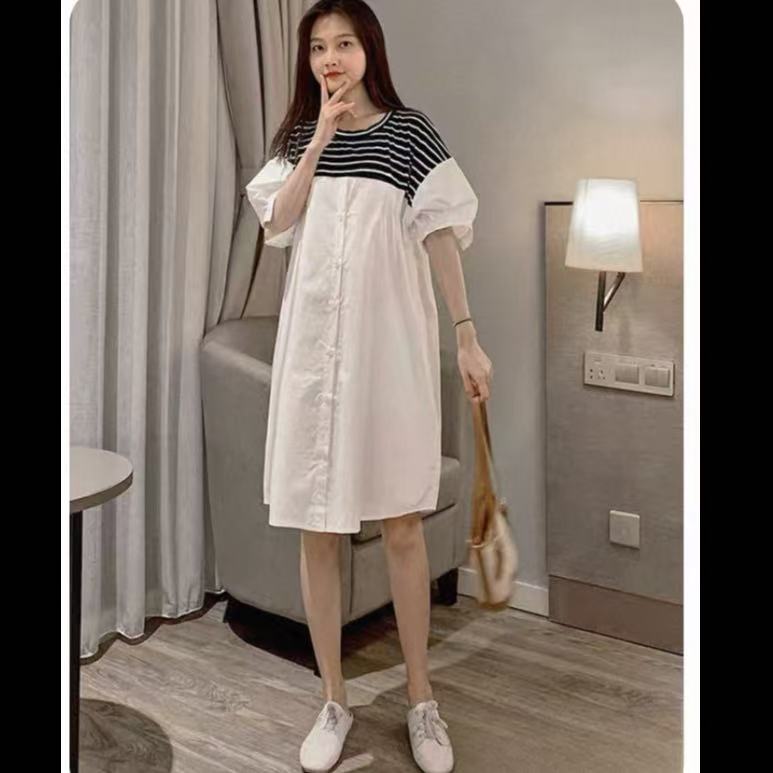 【轻奢•Y叙】nn1076-时尚女装设计感连衣裙宽松中长款韩版