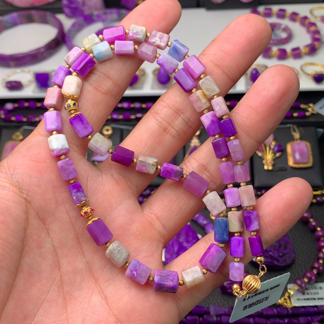 苏纪石（舒俱来）18K金镶嵌项链