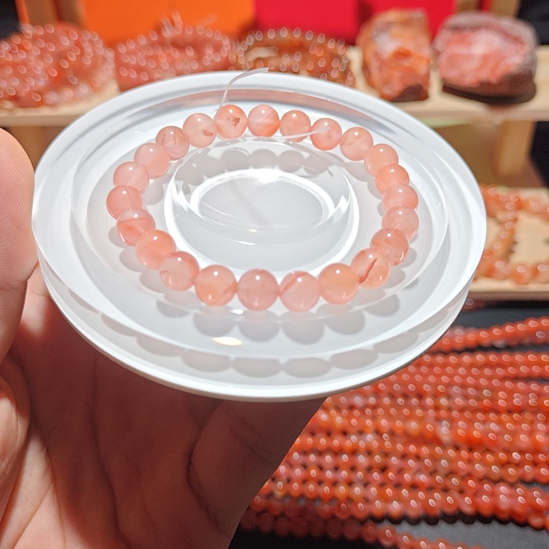 南红玛瑙未镶嵌手链卡8+