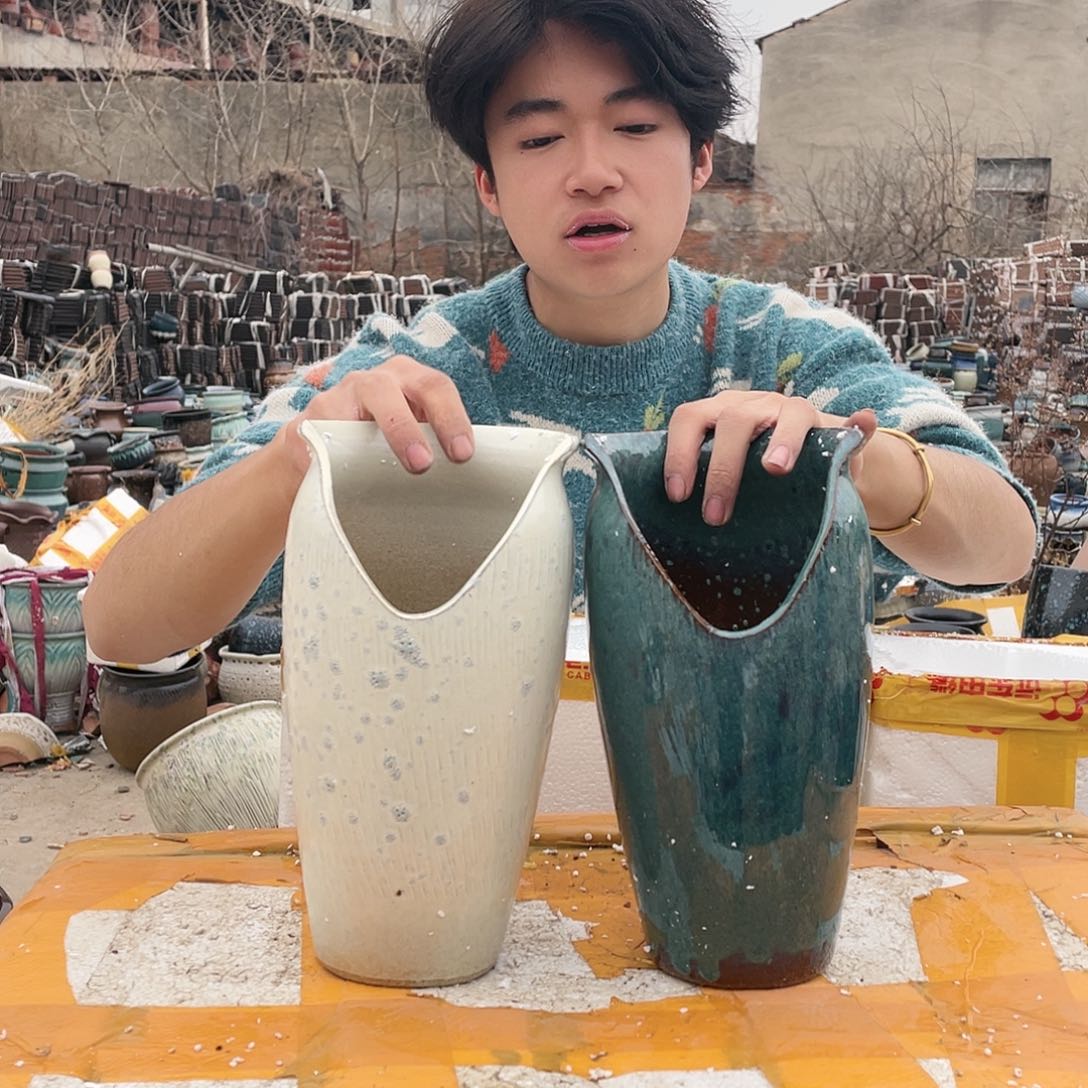 红陶宜兴紫砂花盆