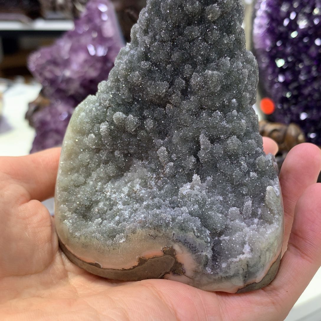 紫晶摆件未镶嵌倾**声紫晶