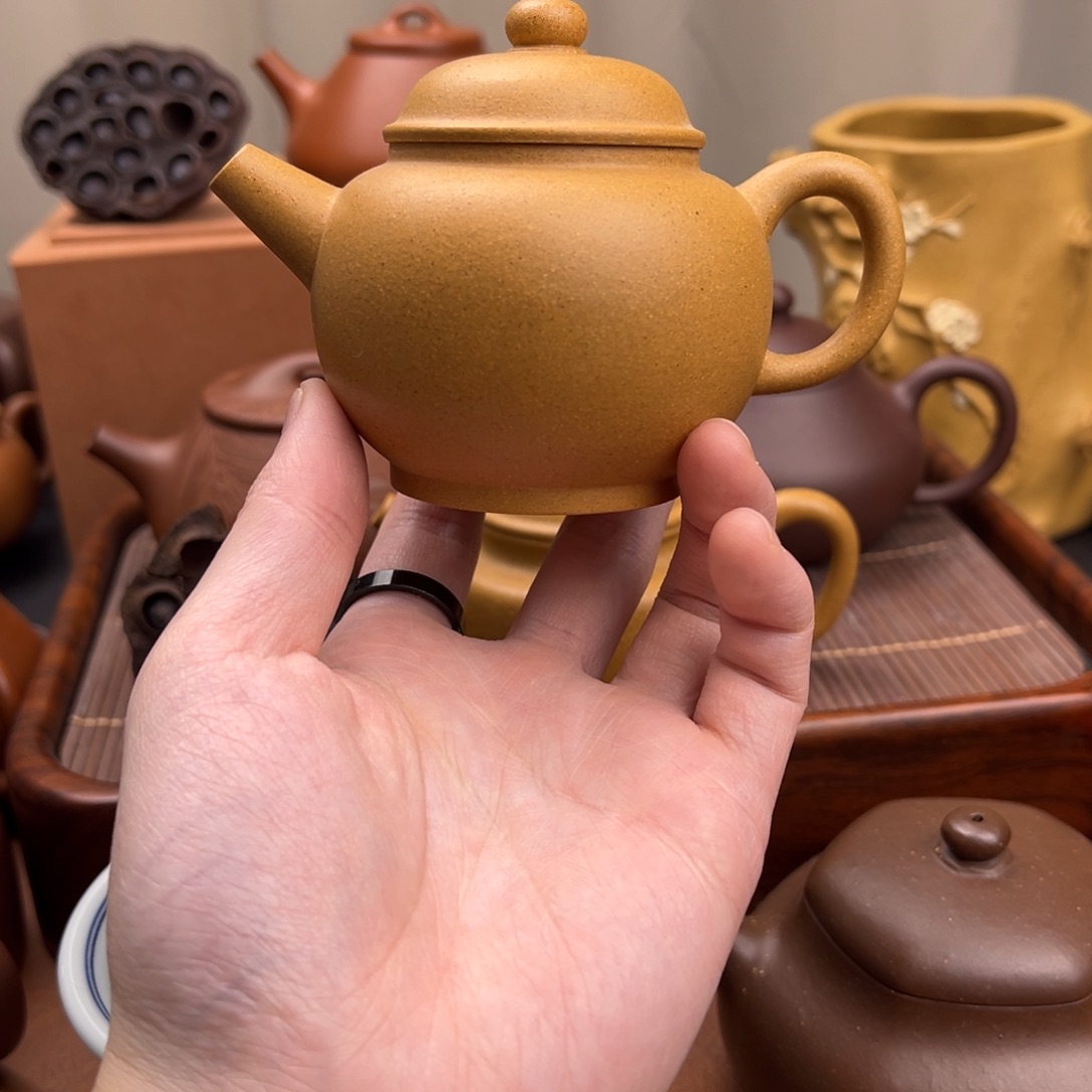 茶壶紫砂巨轮 黄金段 
