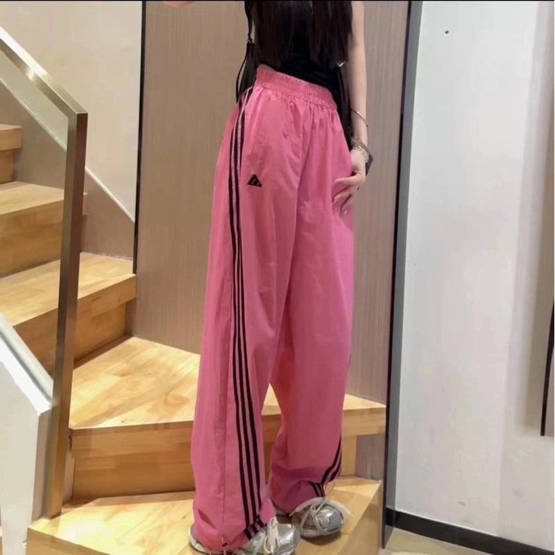 【运费险+早拍早发】高街美式休闲裤侧边三条杆高腰宽松直筒阔腿裤