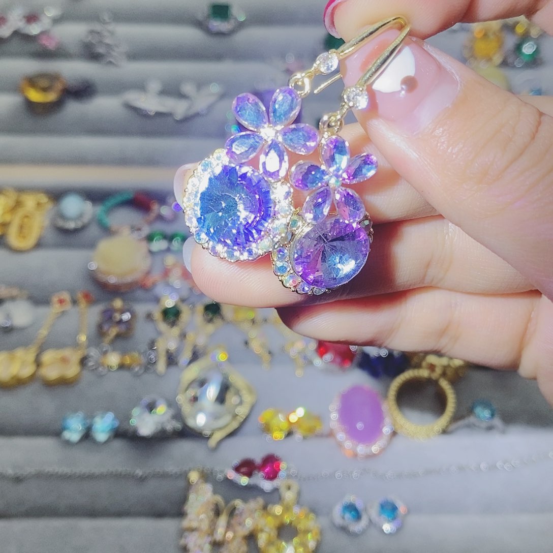 【闪购商品】托帕石耳饰银S925镶嵌