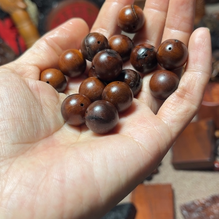 木雷击枣木手串手把件