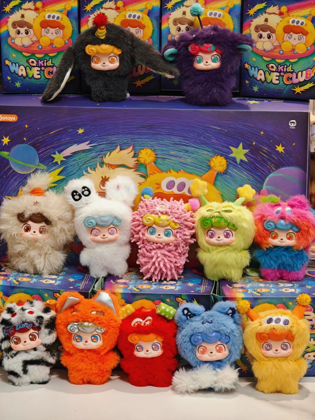 正品Q宝电波俱乐部MINI毛绒挂件系列盲盒可爱娃娃玩偶公仔小礼物