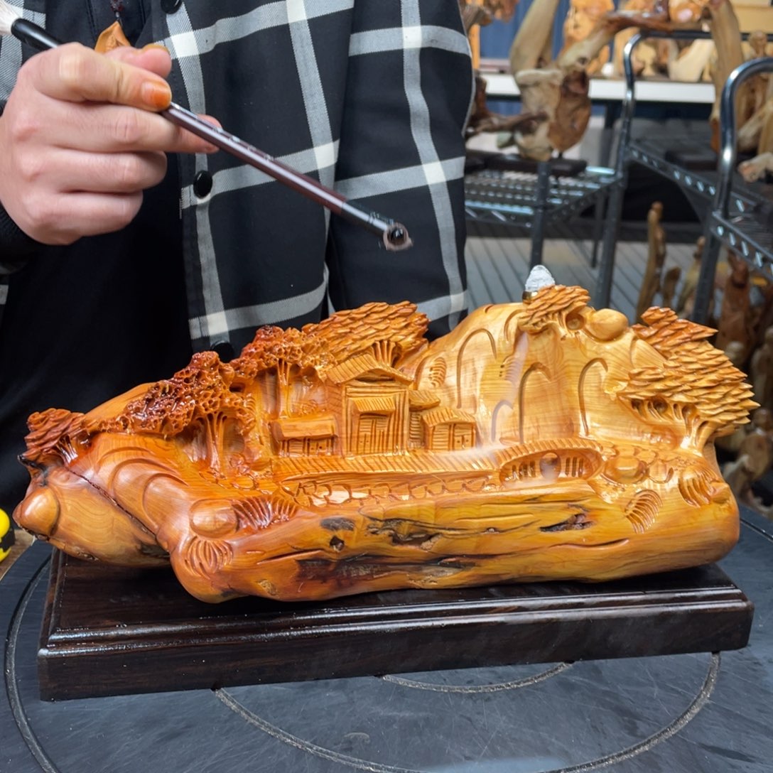 柏木（崖柏）山水倒流香送两盒香