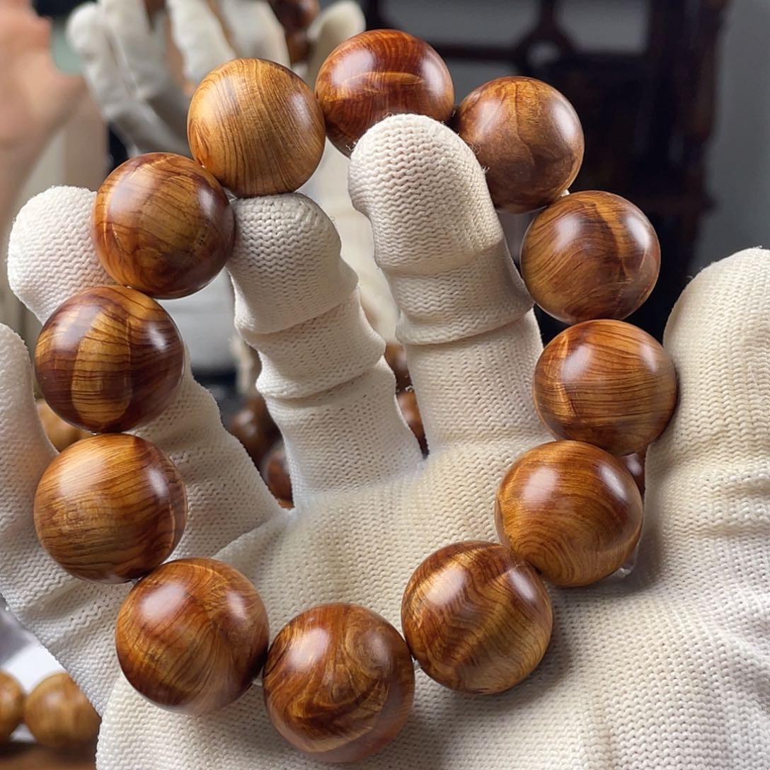 柏木手串/手链?****?20红油精品闪电太行崖柏陈化料