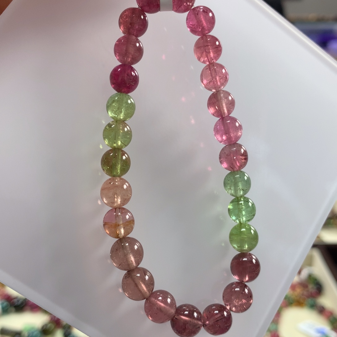 碧玺手链未镶嵌7:5毫米左右