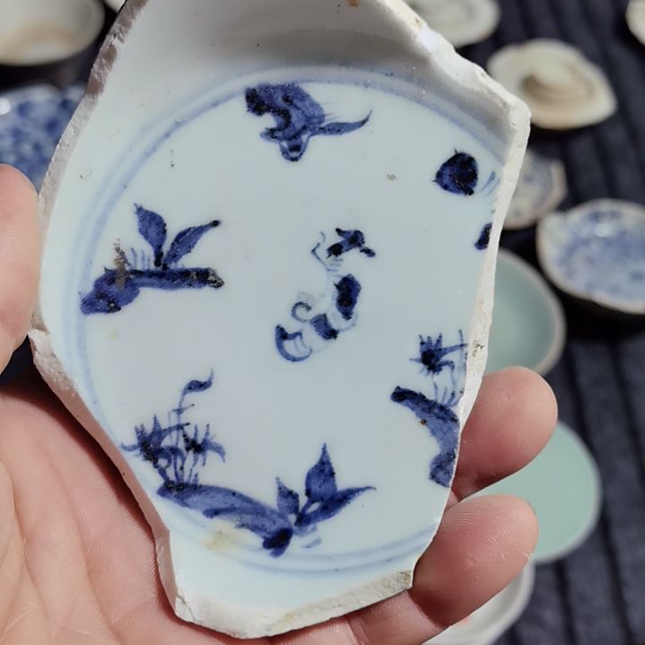 瓷片青花影青杯垫标夲