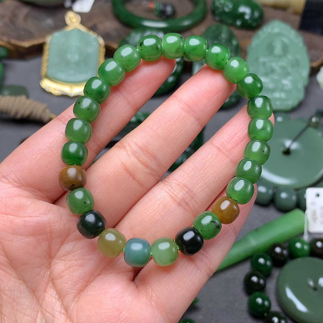 和田玉手串未镶嵌